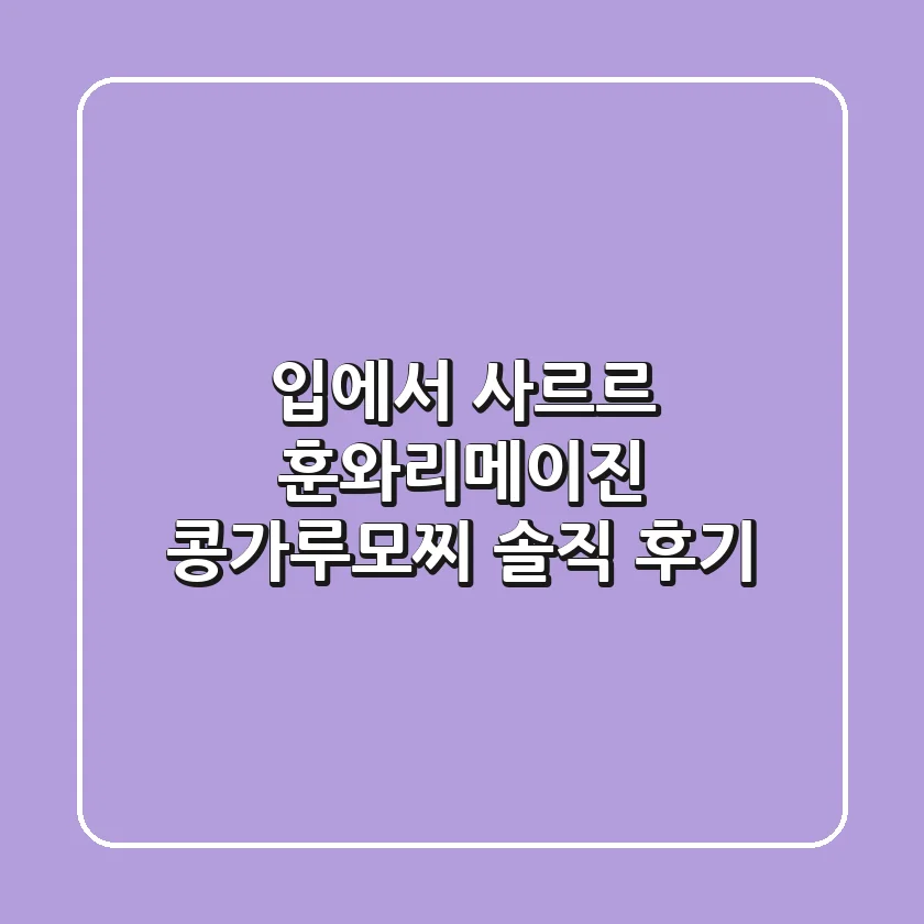입에서 사르르! 훈와리메이진 콩가루모찌 솔직 후기