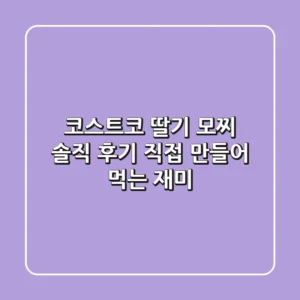 코스트코 딸기 모찌, 솔직 후기! 직접 만들어 먹는 재미?