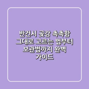 반건시 곶감, 촉촉함 그대로! 고르는 법부터 보관법까지 완벽 가이드