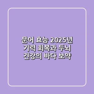 문어 효능, 2025년 기력 회복과 두뇌 건강의 바다 보약