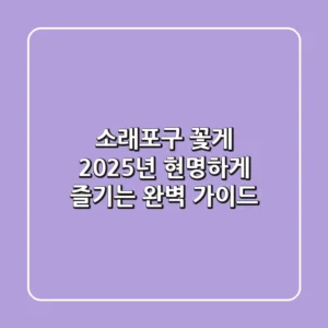 소래포구 꽃게, 2025년 현명하게 즐기는 완벽 가이드