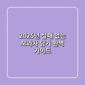 2025년 실패 없는 모과차 담기: 완벽 가이드