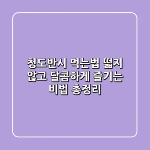 청도반시 먹는법, 떫지 않고 달콤하게 즐기는 비법 총정리