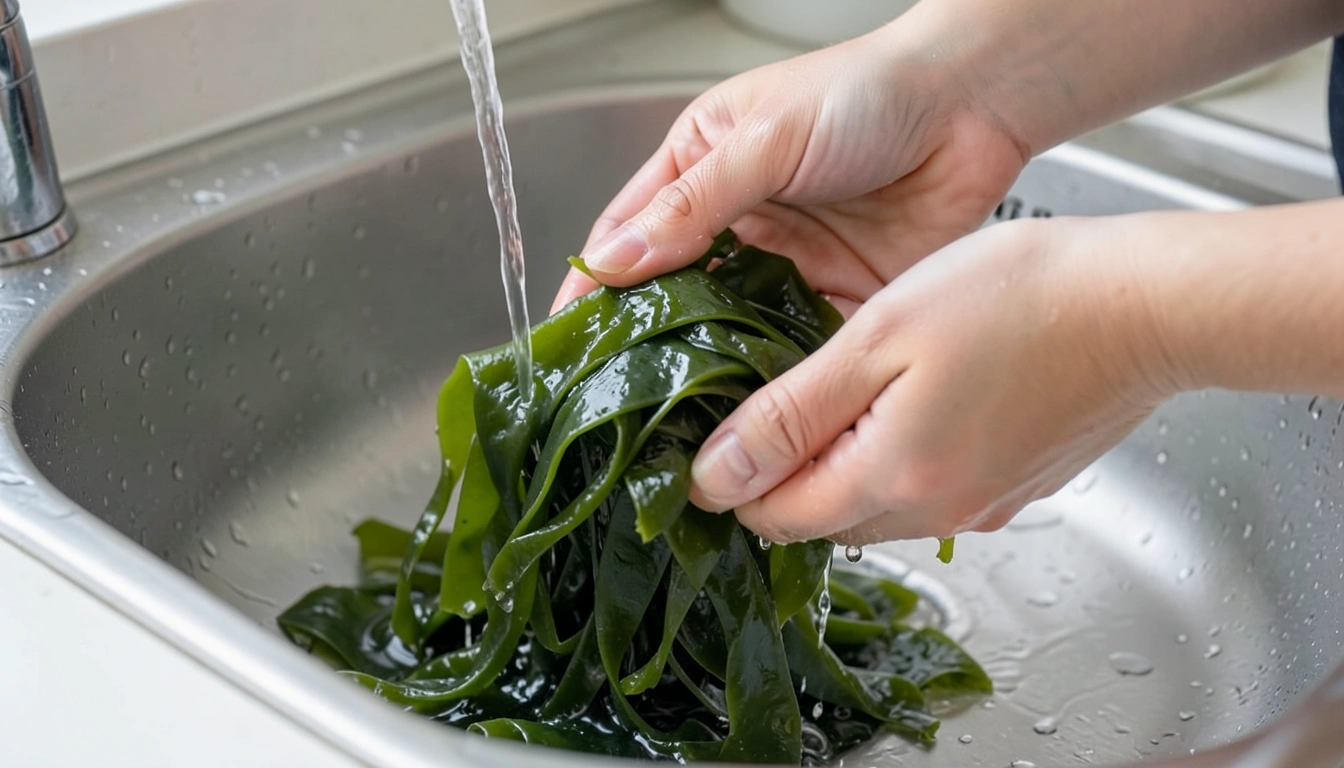 생미역 손질 및 데치기 마스터: 끈적임 없이 깔끔하게!